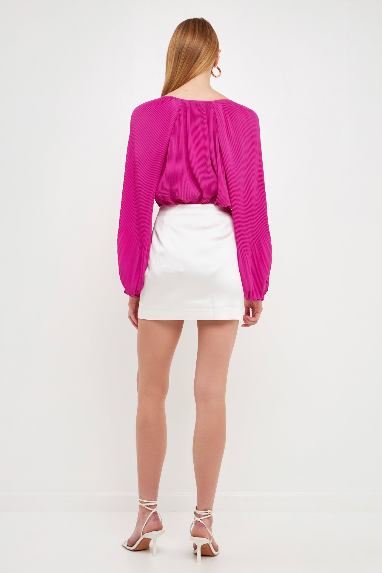 ENDLESS ROSE - Pleated Chiffon Blouse - SHIRTS & BLOUSES available at Objectrare