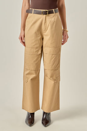 ENGLISH FACTORY - Wide Leg Cargo Pants - PANTS available at Objectrare