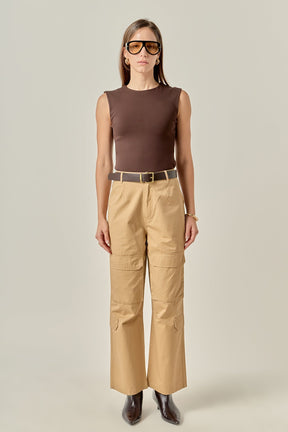 ENGLISH FACTORY - Wide Leg Cargo Pants - PANTS available at Objectrare