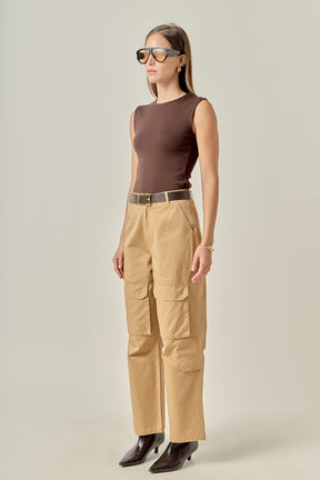 ENGLISH FACTORY - Wide Leg Cargo Pants - PANTS available at Objectrare