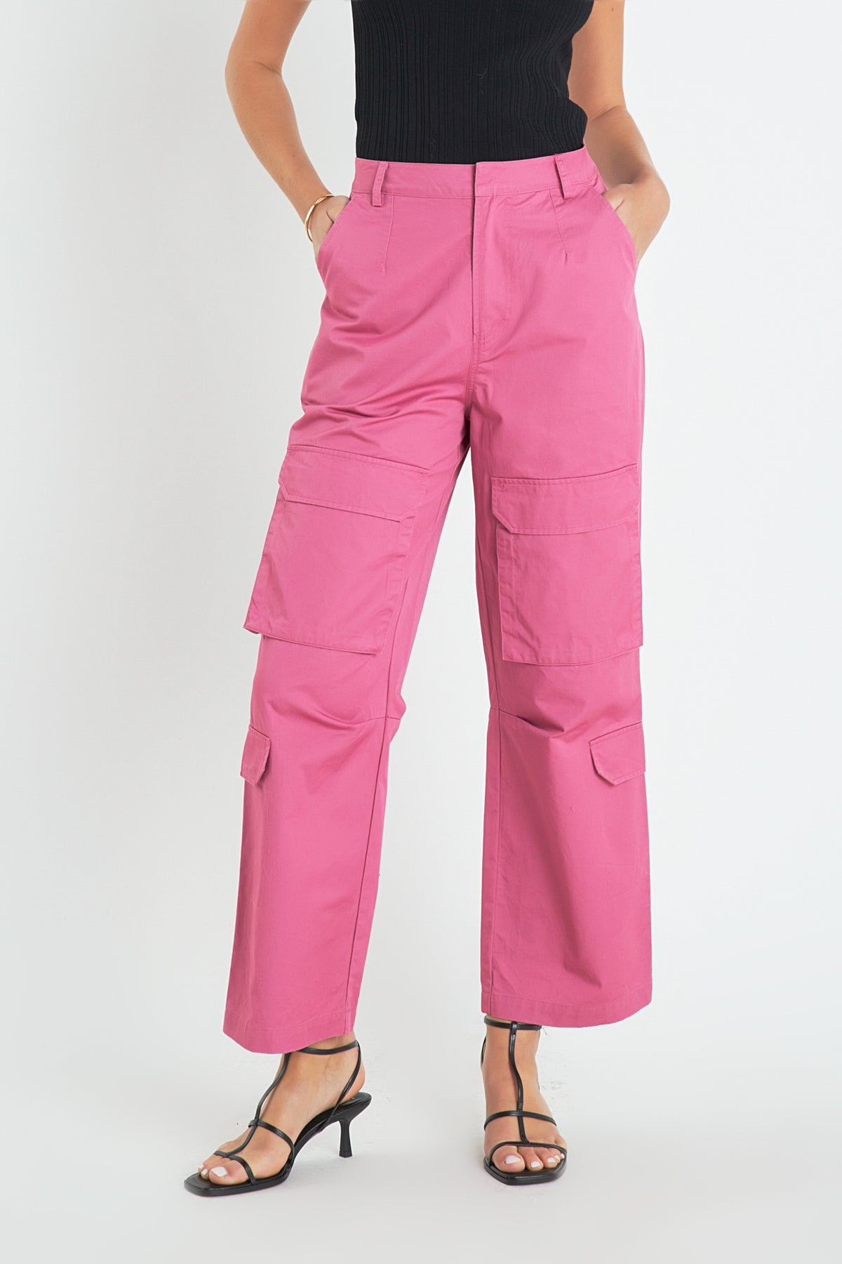 ENGLISH FACTORY - Wide Leg Cargo Pants - PANTS available at Objectrare