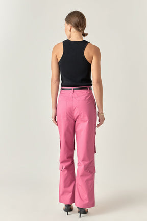 ENGLISH FACTORY - Wide Leg Cargo Pants - PANTS available at Objectrare