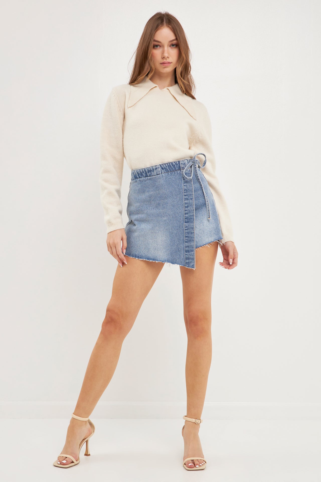 Wrapped High Waist Skort