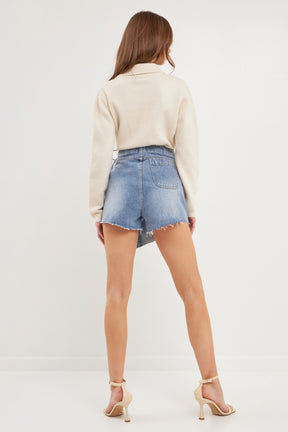 Wrapped High Waist Skort