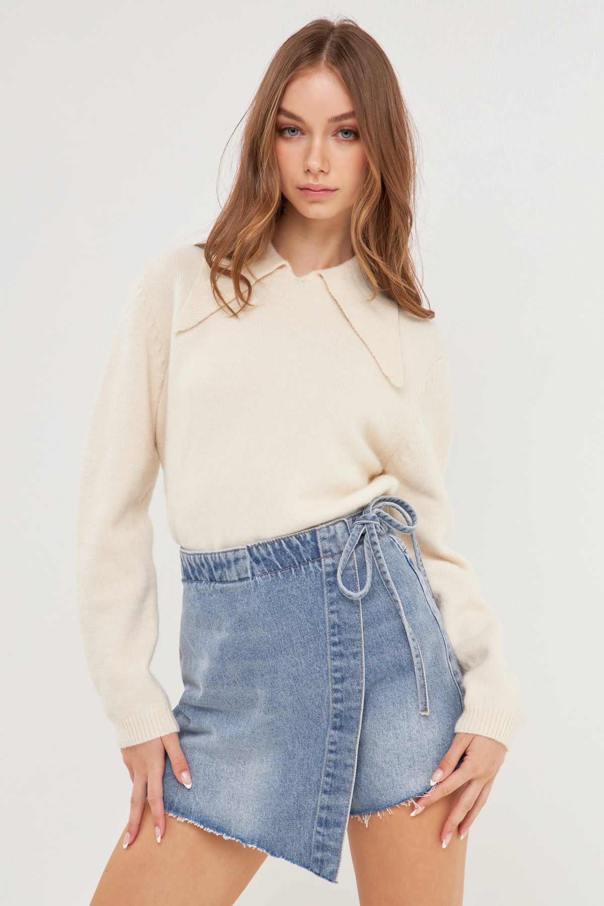 Wrapped High Waist Skort