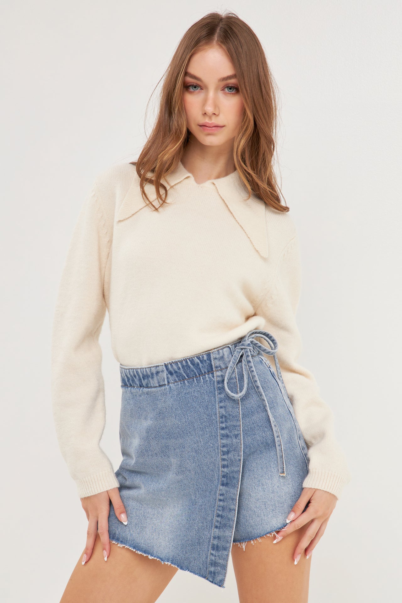 Wrapped High Waist Skort