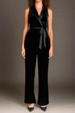 ENDLESS ROSE - Endless Rose - Sleeveless Velvet Jumpsuit - JUMPSUITS available at Objectrare