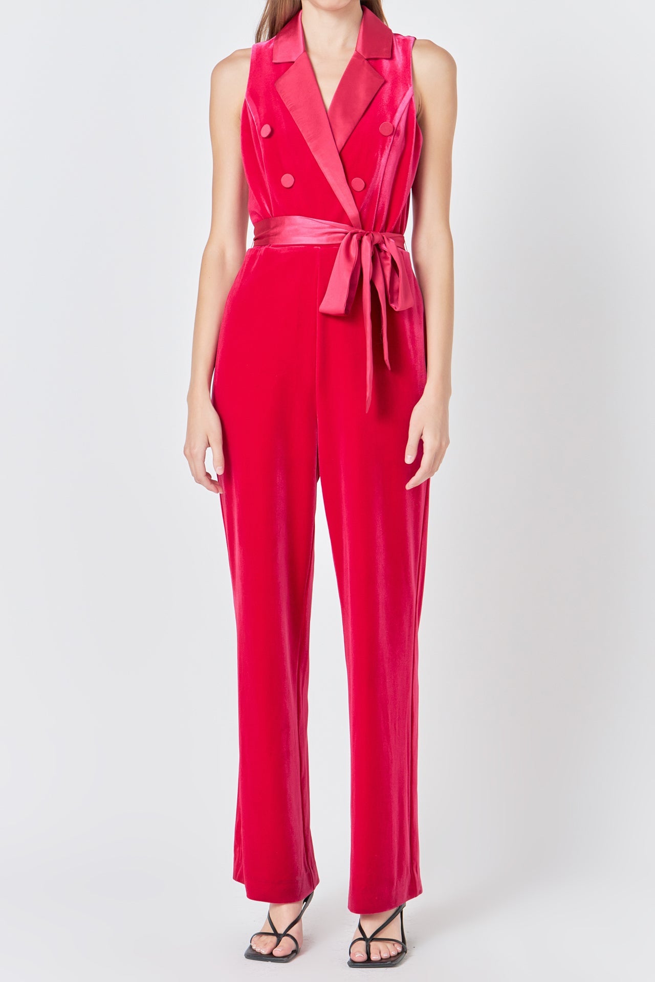 ENDLESS ROSE - Endless Rose - Sleeveless Velvet Jumpsuit - JUMPSUITS available at Objectrare