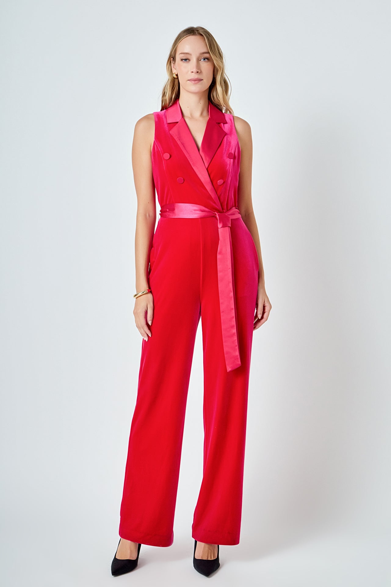 ENDLESS ROSE - Sleeveless Velvet Jumpsuit - JUMPSUITS available at Objectrare