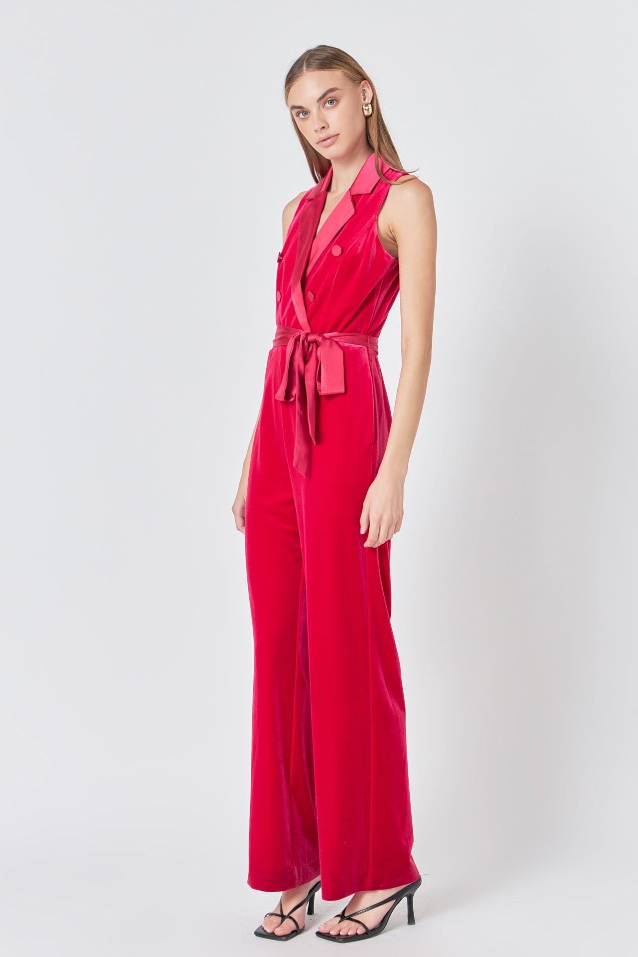 ENDLESS ROSE - Endless Rose - Sleeveless Velvet Jumpsuit - JUMPSUITS available at Objectrare