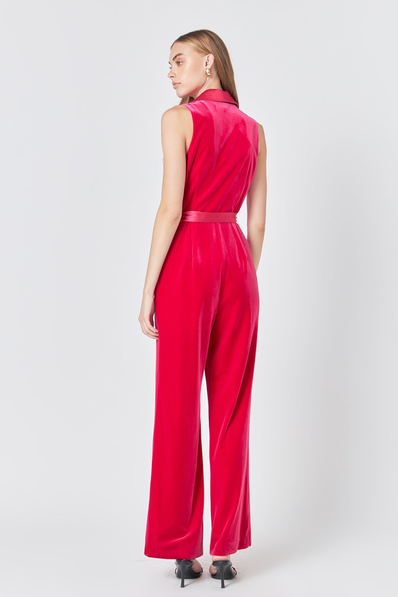 ENDLESS ROSE - Endless Rose - Sleeveless Velvet Jumpsuit - JUMPSUITS available at Objectrare