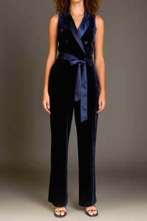 ENDLESS ROSE - Endless Rose - Sleeveless Velvet Jumpsuit - JUMPSUITS available at Objectrare