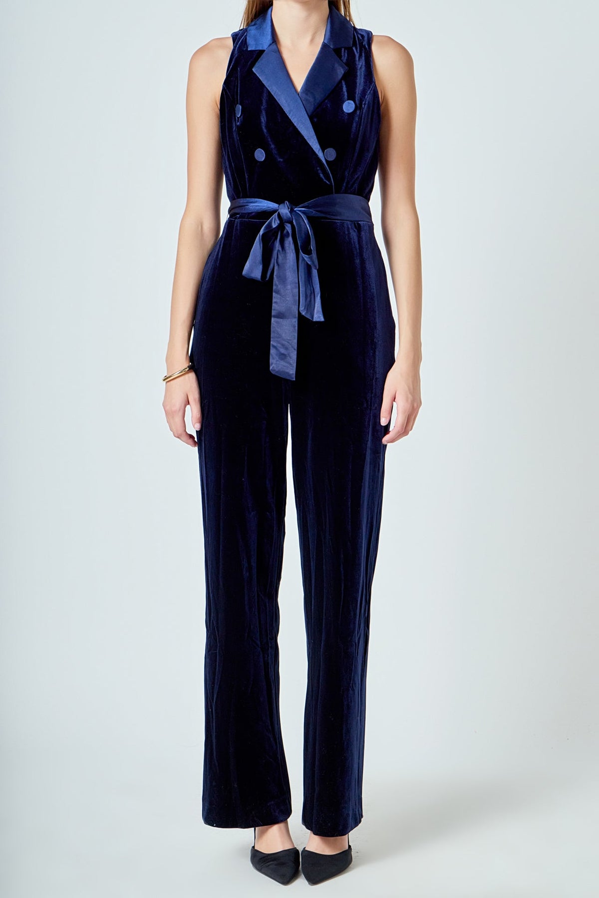 ENDLESS ROSE - Sleeveless Velvet Jumpsuit - JUMPSUITS available at Objectrare