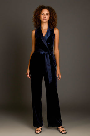 ENDLESS ROSE - Endless Rose - Sleeveless Velvet Jumpsuit - JUMPSUITS available at Objectrare