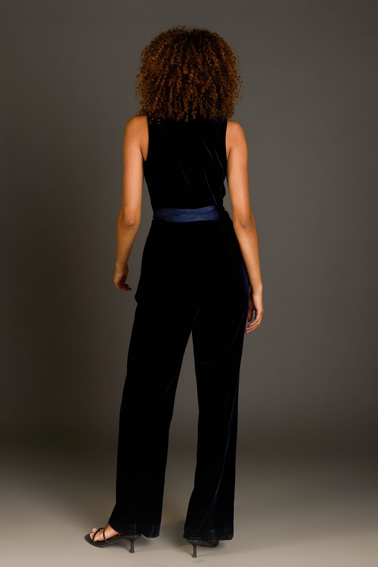 ENDLESS ROSE - Sleeveless Velvet Jumpsuit - JUMPSUITS available at Objectrare