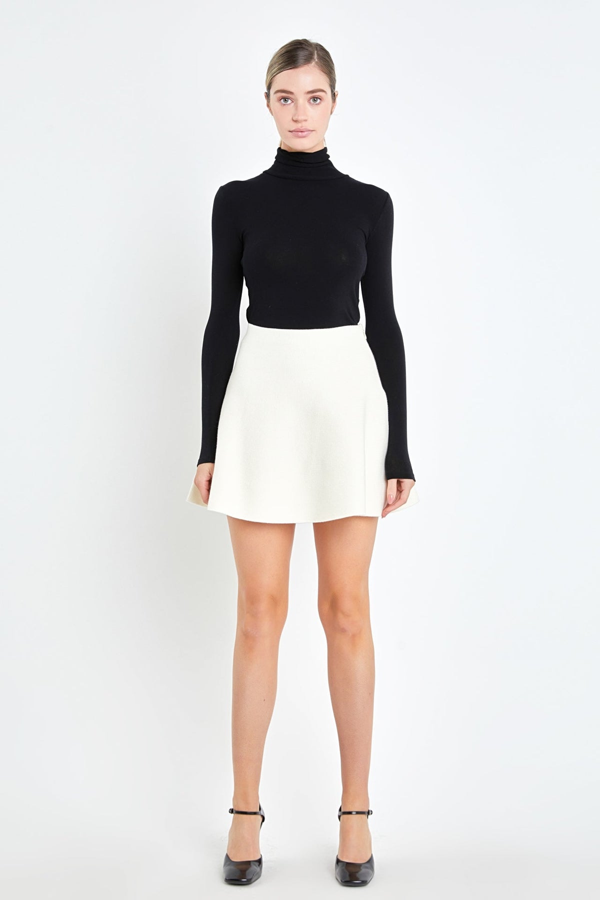 ENGLISH FACTORY - High-Waisted A-Line Mini Skirt - SKIRTS available at Objectrare