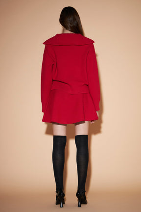 ENGLISH FACTORY - High-Waisted A-Line Mini Skirt - SKIRTS available at Objectrare