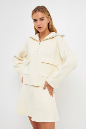 Quarter-Zip Knit Sweater