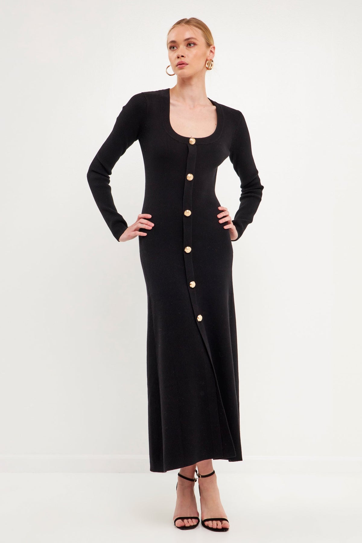 ENDLESS ROSE - Premium Button-Down Maxi Dress - DRESSES available at Objectrare