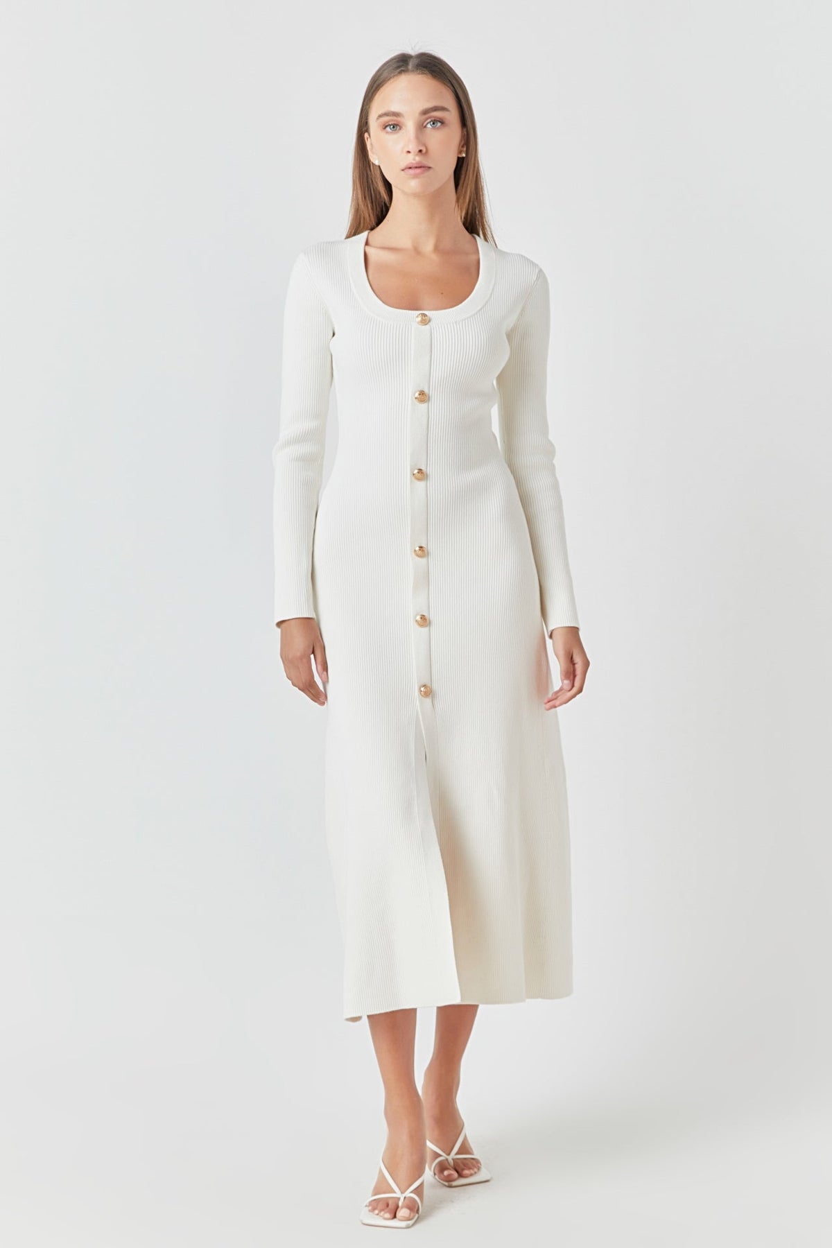 ENDLESS ROSE - Premium Button-Down Maxi Dress - DRESSES available at Objectrare