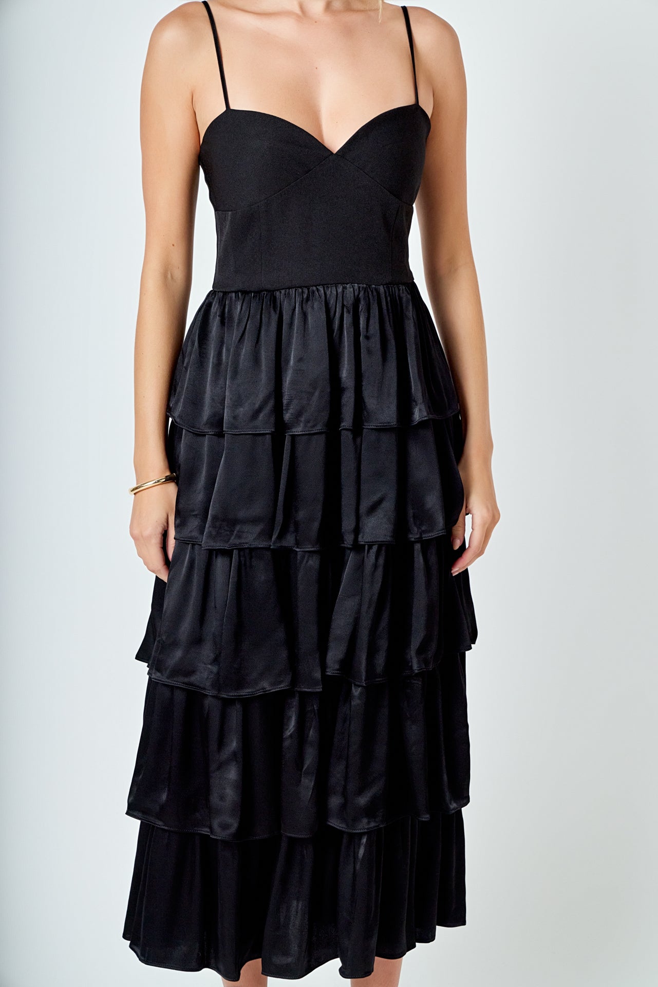 ENDLESS ROSE - Mixed Media Maxi Dress - DRESSES available at Objectrare