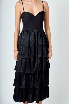 ENDLESS ROSE - Mixed Media Maxi Dress - DRESSES available at Objectrare