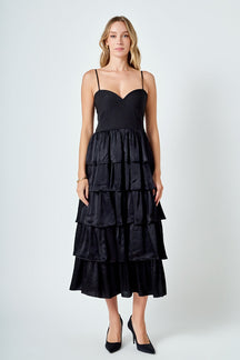 ENDLESS ROSE - Mixed Media Maxi Dress - DRESSES available at Objectrare