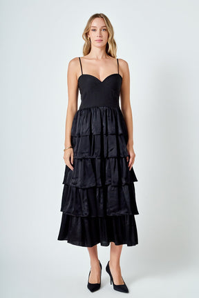 ENDLESS ROSE - Mixed Media Maxi Dress - DRESSES available at Objectrare