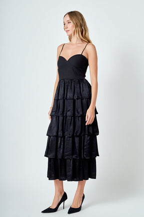 ENDLESS ROSE - Mixed Media Maxi Dress - DRESSES available at Objectrare