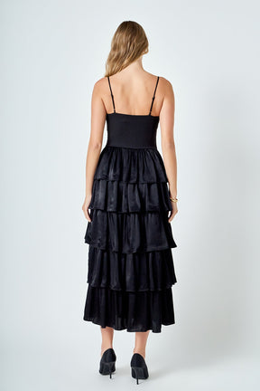 ENDLESS ROSE - Mixed Media Maxi Dress - DRESSES available at Objectrare