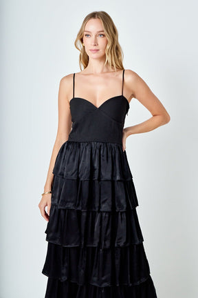 ENDLESS ROSE - Mixed Media Maxi Dress - DRESSES available at Objectrare