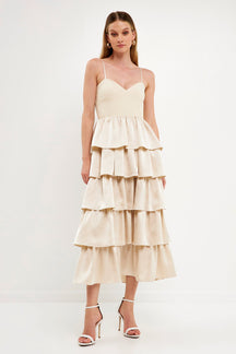 ENDLESS ROSE - Mixed Media Maxi Dress - DRESSES available at Objectrare