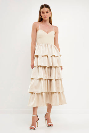 ENDLESS ROSE - Mixed Media Maxi Dress - DRESSES available at Objectrare