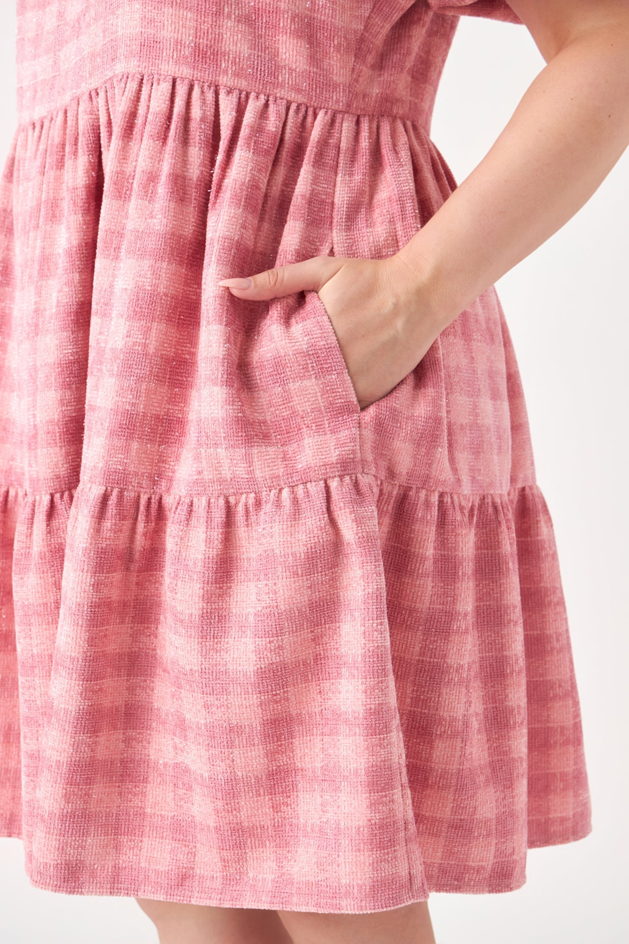 ENGLISH FACTORY - Plus Size Tweed Babydoll Dress - DRESSES available at Objectrare