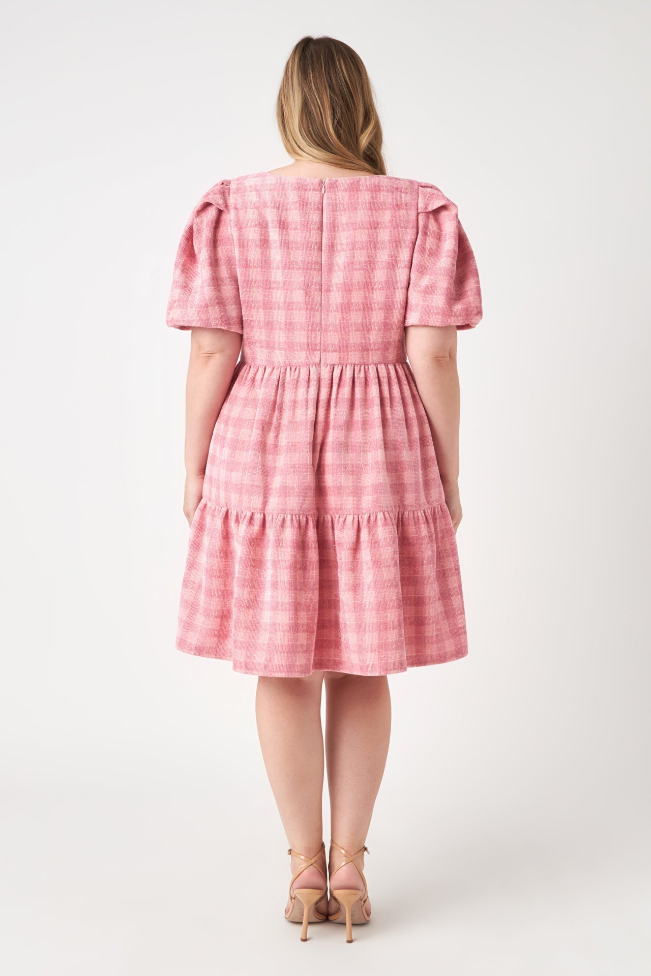 ENGLISH FACTORY - Plus Size Tweed Babydoll Dress - DRESSES available at Objectrare