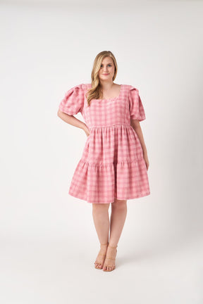 ENGLISH FACTORY - Plus Size Tweed Babydoll Dress - DRESSES available at Objectrare