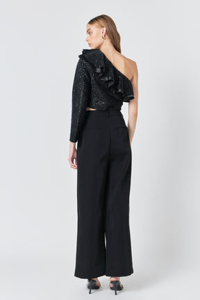 ENDLESS ROSE - One Shoulder Sequin Top - TOPS available at Objectrare