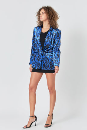 ENDLESS ROSE - Endless Rose - Animal Print Velvet Blazer - BLAZERS available at Objectrare