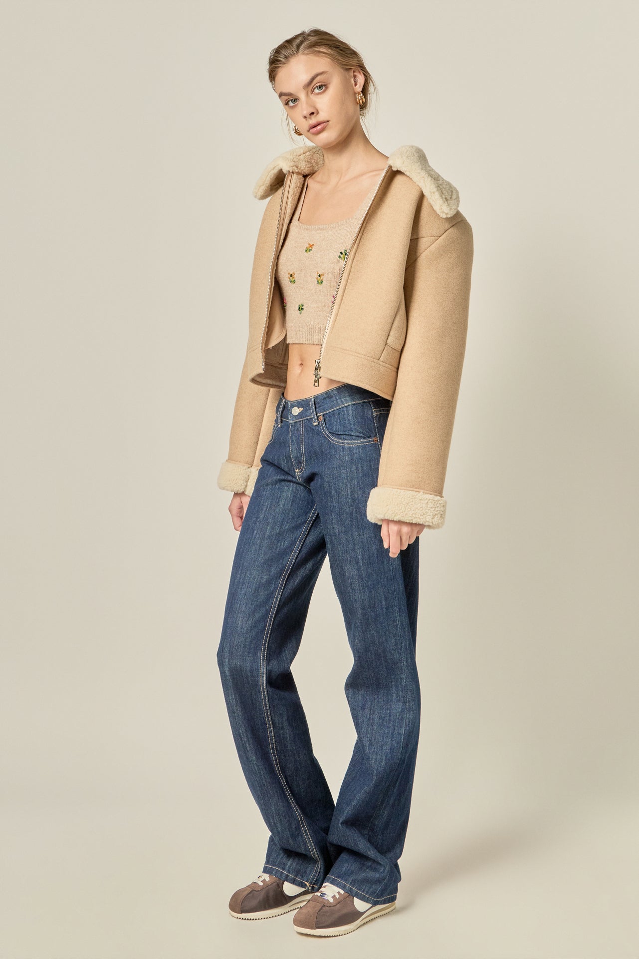 ENGLISH FACTORY - Beaded Detail Knit Tank Top - TOPS available at Objectrare