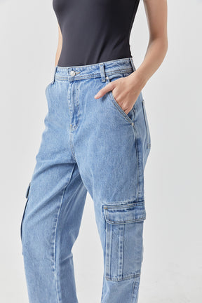 GREY LAB - Grey Lab - Baggy Cargo Jeans - JEANS available at Objectrare