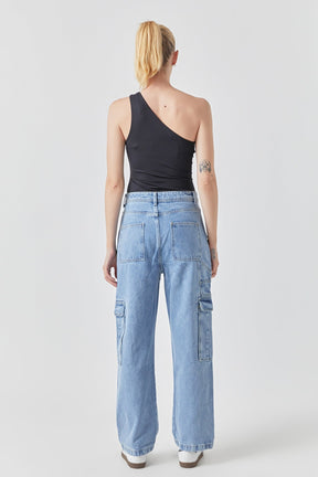 GREY LAB - Grey Lab - Baggy Cargo Jeans - JEANS available at Objectrare