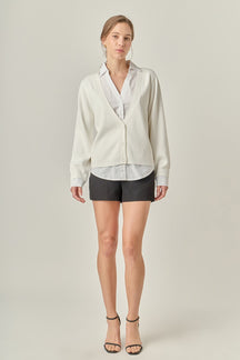 ENGLISH FACTORY - Mixed Media Knit Cardigan - SWEATERS & KNITS available at Objectrare
