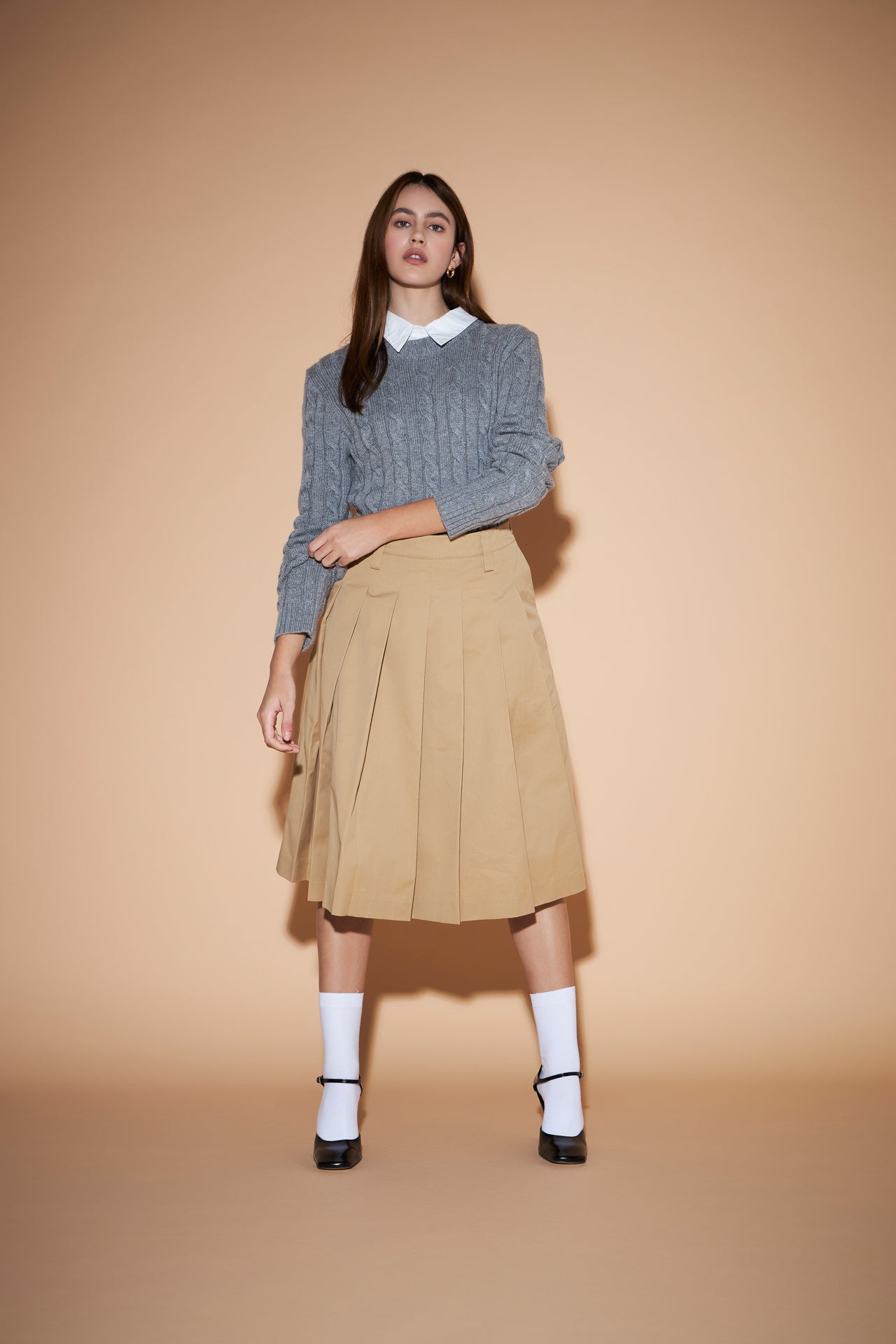 ENGLISH FACTORY - English Factory - Low Waist Pleated Midi Skirt - SKIRTS available at Objectrare