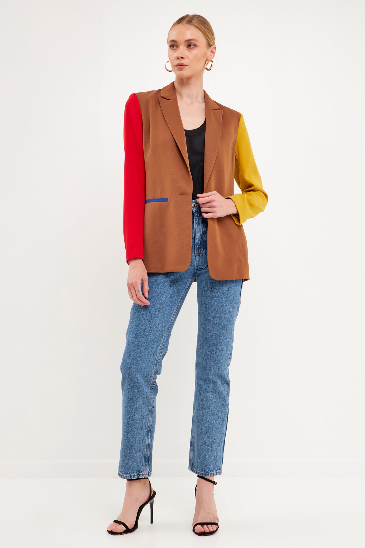 ENDLESS ROSE - Endless Rose - Multi Colorblock Blazer - BLAZERS available at Objectrare