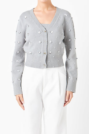 ENDLESS ROSE - Sequin Embellished Cardigan - SWEATERS & KNITS available at Objectrare