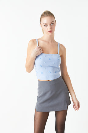 ENDLESS ROSE - Sequin Embellished Knit Crop Top - TOPS available at Objectrare