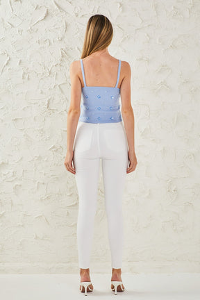ENDLESS ROSE - Sequin Embellished Knit Crop Top - TOPS available at Objectrare