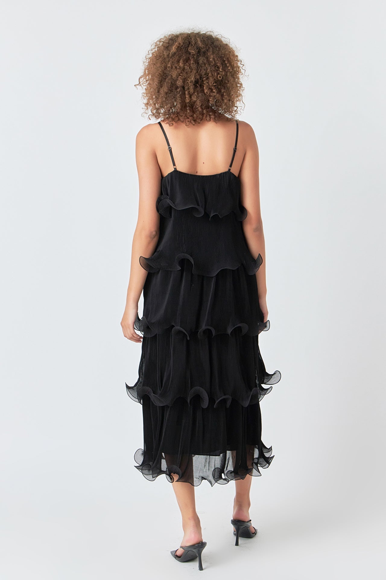 ENDLESS ROSE - Pleated Tiered Long Dress - DRESSES available at Objectrare