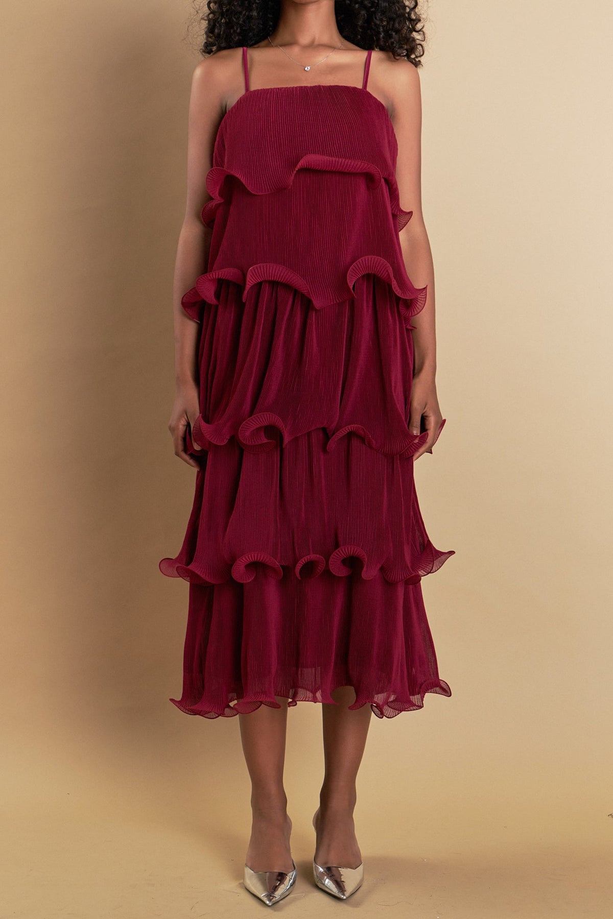 ENDLESS ROSE - Endless Rose - Pleated Tiered Long Dress - DRESSES available at Objectrare