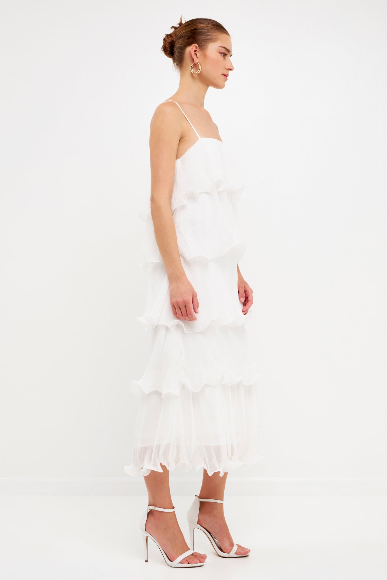 ENDLESS ROSE - Pleated Tiered Long Dress - DRESSES available at Objectrare